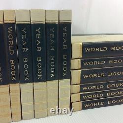 World Book Encyclopedia Vintage 1960 Complete Set Research Guide Yearbooks Cream