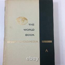 World Book Encyclopedia Vintage 1960 Complete Set Research Guide Yearbooks Cream