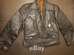 Ww2 Luftwaffe Brown Leather Combat Or Bomber Pilot Jacket