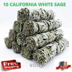 X 10 California White Sage Smudge Sticks 4 (WHOLESALE BULK LOT) 10 PACK