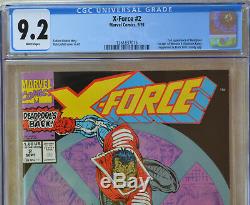 X-FORCE #2 (09/1991) Investment LOT of (4) CGC 9.0-9.2-9.4 (White) 2nd Deadpool