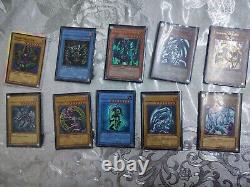 Yugioh 10 Holographic Cards Including Blue Eyes, Dark Magician, Red Eyes Etc
